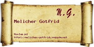 Melicher Gotfrid névjegykártya